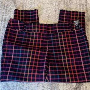Women’s New York & Company Rainbow Plaid Ankle Pants - Modern Fit - 7th Avenue